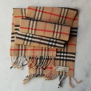 Burberry Merino Cashmere Check Scarf